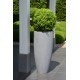 Ronde plantenbak `Kentucky` (set, 2 stuks). Afmetingen: Ø47 x H100 en Ø36 x H80 cm. Kleur: Stone Grey