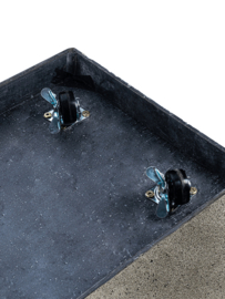 Stonelook plantenbak op wielen 'Byron' |  betonlook L 40 x B 40 x H 40 cm