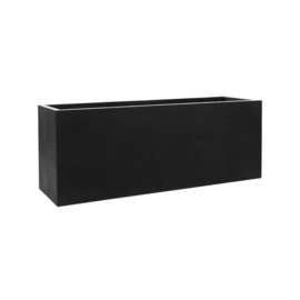 Rechthoekige Fiberstone plantenbak  L200 x B60 x H75 Kleur: Stone Black