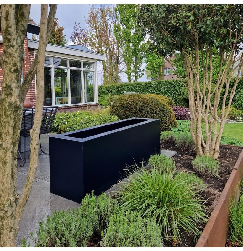 Polyester plantenbak rechthoekig 'Titan' 100x40x80 cm