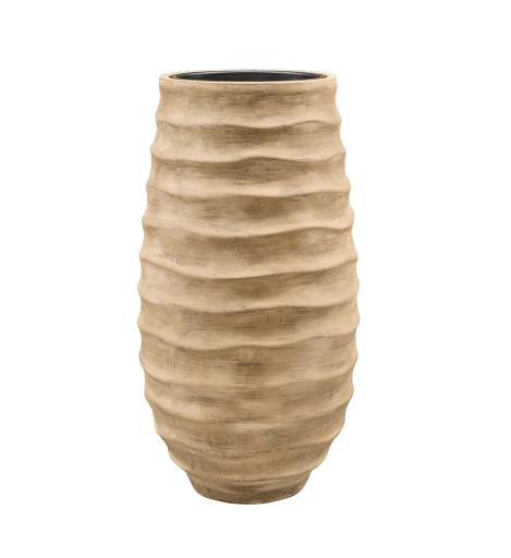 Ronde stonelook bloembak `Sienna Soul` Ø41 x H77 cm