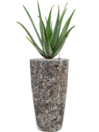 Keramiek plantenbak gemeleerd black lava Ø35 x H65 cm