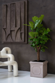 Romantische bloembak 'Belle Jardinière' L50 x B50 x H50 | kleur: Taupe