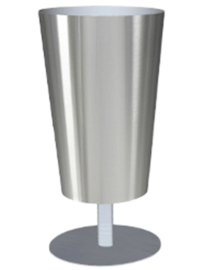 RVS plantenbak op voet 'Elevado' Ø40 x H80cm