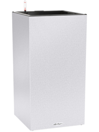 Stonelook plantenbak Quartzwhite met verlichting + bewateringssysteem 40x40x76 cm