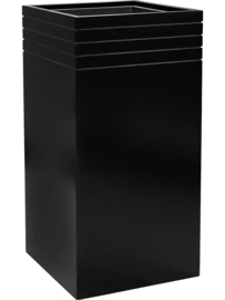 Design plantenbak 'Aston' L 38 x B 38 x H 75 cm (inclusief wielplateau en inzetbak)