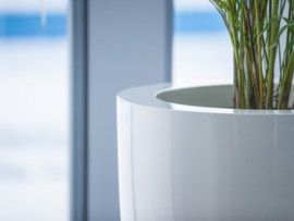 Hoogglans polyester plantenbak `Robusto` Ø500 x 590mm