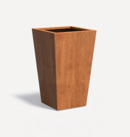 Cortenstaal plantenbak taps 'Fortis' 60x60x100 cm