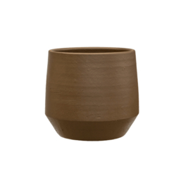 Keramiek plantenbak 'Lydia' mocca Ø52 x H49 cm