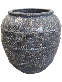 Keramiek plantenbak 'Caliente' black lava Ø73 x H80 cm