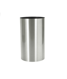 RVS plantenbak - geborsteld, cilindervorm 'Brio' Ø30 x H60cm