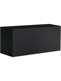 Rechthoekige Fiberstone plantenbak L90xB40xH40 cm. Kleur: Stone Black