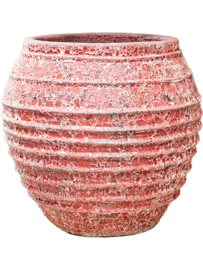 Keramiek plantenbak gemeleerd red lava Ø80 x H85 cm
