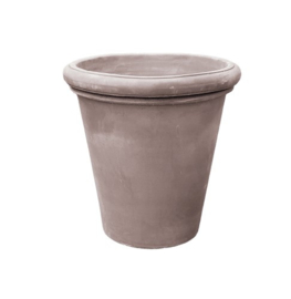 Handgemaakte Terracotta bloempot `Vaso Monica` grijs Ø50xH53