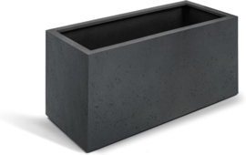 Stonelook plantenbak op wielen 'Byron' | antraciet L 90 x B 40 x H 40 cm