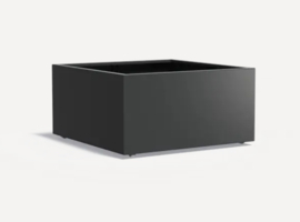 Aluminium plantenbak op wielen 'Rubik' 120x120x60 cm