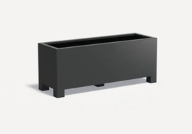Aluminium plantenbak langwerpig 'Border op poten' 150x50x60 cm