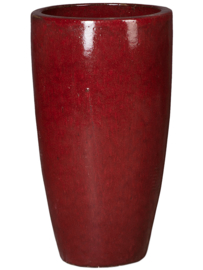 Keramiek plantenbak 'Umi' glazuurlaag rood  Ø33 x H60 cm