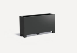 Aluminium plantenbak langwerpig 'Border op poten' 150x40x80 cm