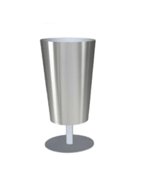 RVS plantenbak op voet 'Elevado' Ø40 x H80cm