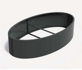 Aluminium plantenbak `Oval`zonder bodem L 280 x B 160 x H 60 cm