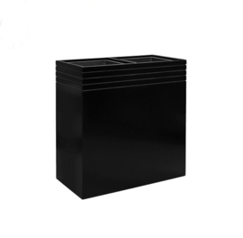 Design plantenbak 'Aston' L 74 x B 38 x H 75 cm (inclusief wielplateau en inzetbak)