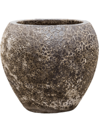 Keramiek plantenbak gemeleerd black lava Ø54 x H50 cm