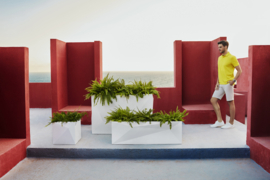 Kunststof design plantenbak 'Gino' H40 x B46 x L40