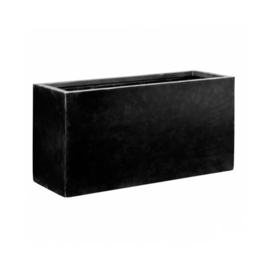 Rechthoekige Fiberstone plantenbak  L120 x B45 x H60 Kleur: Stone Black