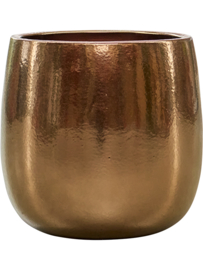 Keramiek schaal 'Illy'  glanzend goud Ø43 x H43 cm