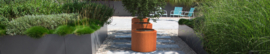 CorTenstaal design plantenbak rond 'Todom' Ø80 x H60 cm