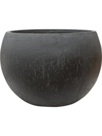Ronde Fiberclay plantenbak 'Rainfall' | kleur: Antraciet | Ø 55 x 40 cm