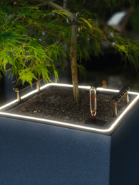 Stonelook plantenbak Graphite met verlichting + bewateringssysteem 40x40x41 cm