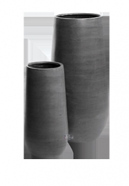 Ronde plantenbak `Idaho` (set, 2 stuks). Afmeting: Ø50 x H101 en Ø35 x H70 cm. Kleur: Stone Grey