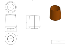 Aluminium design plantenbak 'Zemro' Ø 70 × H 80 cm