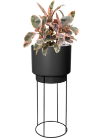 Elegante ronde kunststof bloempot 'Giorgia' op pootjes H69xØ29.5 cm