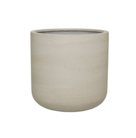 Ronde stonelook bloembak `Denver` Ø73 x H69.5 | Kleur: Beige Stonelook