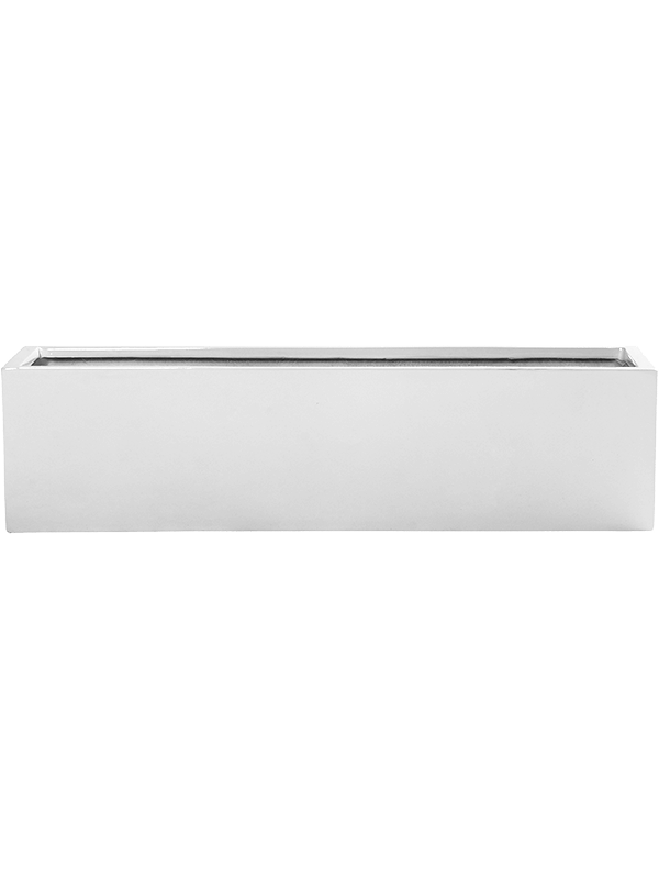 Hoogglans polyester plantenbak langwerpig 'Mirror' 80x20x20 cm
