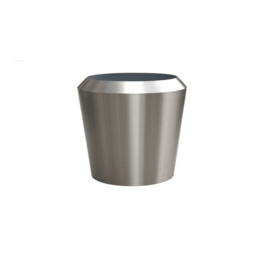 RVS plantenbak, facetvorm 'Royce' op ring Ø48 x H45cm