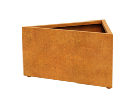 Cortenstaal driehoekige plantenbak 'Trian 120×104×60 cm