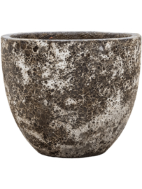 Keramiek plantenbak gemeleerd black lava Ø55 x H48 cm
