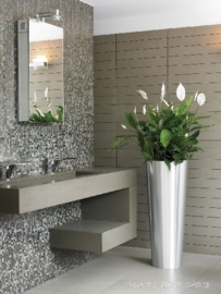 Aluminium plantenbak geborsteld  'Conan'  Ø40XH100 cm