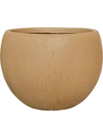 Ronde Fiberclay plantenbak 'Rainfall' | kleur: Brown Beige | Ø 55 x 40 cm