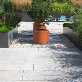 CorTenstaal design plantenbak rond 'Todom' Ø120 x H60 cm