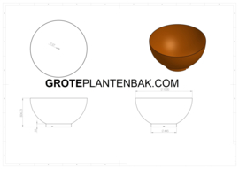 CorTenstaal schaal `Bowl` Ø100 x H50 cm