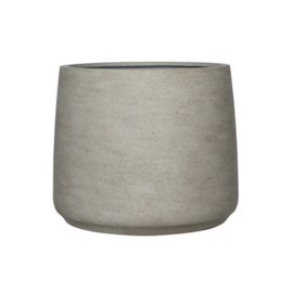 Ronde stonelook bloembak `Boston` Ø92.5 x H77 | Kleur: Beige Stonelook