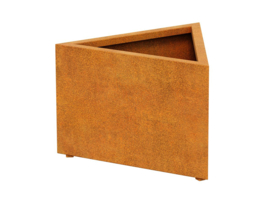Cortenstaal driehoekige plantenbak 'Trian' 90×78×60  cm