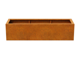 CorTenstaal plantenbak 'Premium' zonder bodem 160 x 50 x 40 cm