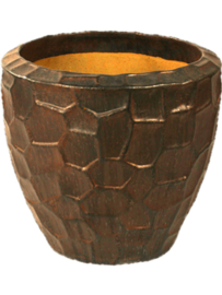 Keramiek plantenbak  'Honey' goudkleurig Ø50 x H50 cm