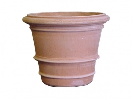 Handgemaakte Terracotta pot `Vaso Impruneto Lucca` Ø70xH56